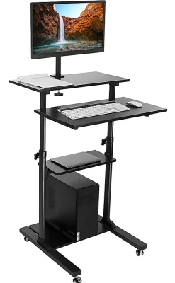 Mount-It! Mobile Computer Workstation With Monitor Mount, 54
