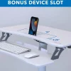 Mount-It! Mobile Sit-Stand Computer Workstation, 43-5/16"H x 28"W x 23"D, White