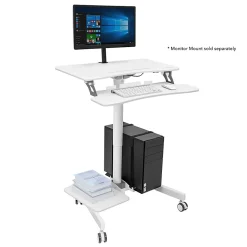 Mount-It! Mobile Sit-Stand Computer Workstation, 43-5/16