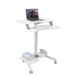 Mount-It! Mobile Sit-Stand Computer Workstation, 43-5/16