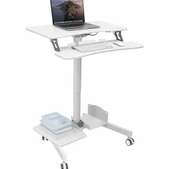 Mount-It! Mobile Sit-Stand Computer Workstation, 43-5/16