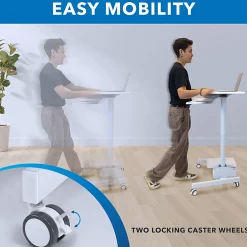 Mount-It! Mobile Sit-Stand Computer Workstation, 43-5/16