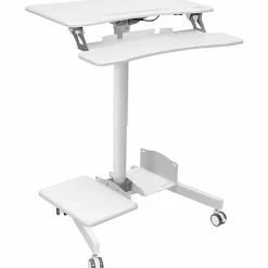 Mount-It! Mobile Sit-Stand Computer Workstation, 43-5/16