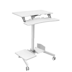 Mount-It! Mobile Sit-Stand Computer Workstation, 43-5/16