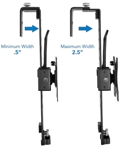 Mount-It! Over Cubicle Monitor Mount Hanger, 16"H x 4"W x 5"D, Black