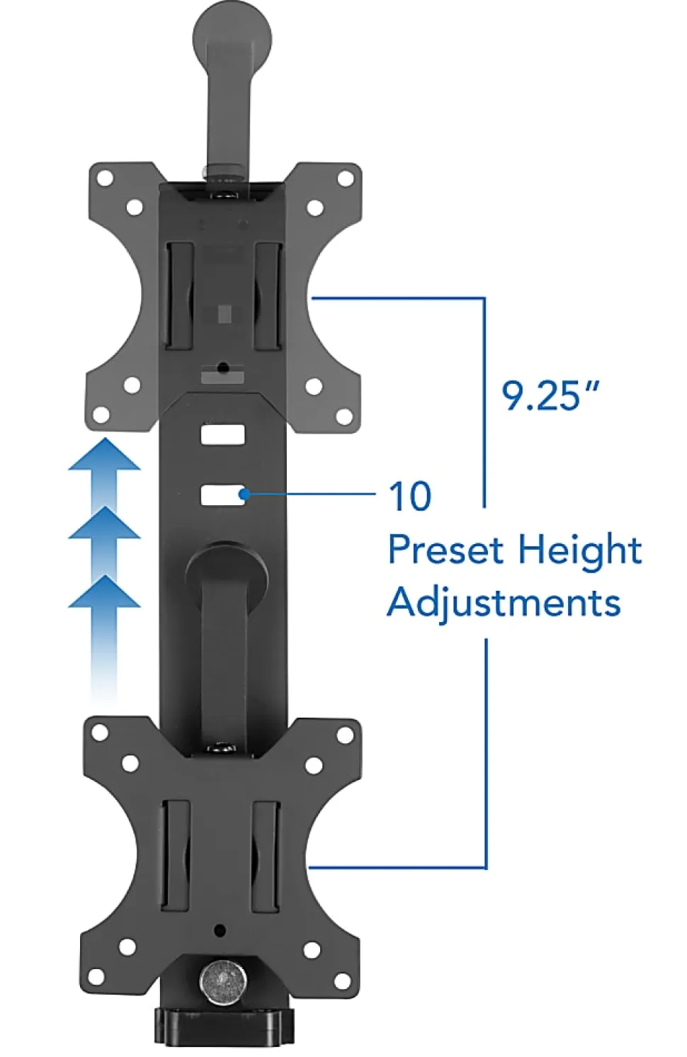Mount-It! Over Cubicle Monitor Mount Hanger, 16"H x 4"W x 5"D, Black