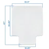 Mount-It! Plastic Desk Chair Mat For Hardwood Floor, 47” x 35.5”, Clear