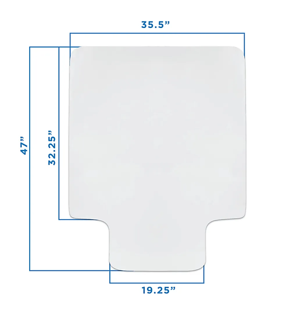 Mount-It! Plastic Desk Chair Mat For Hardwood Floor, 47” x 35.5”, Clear