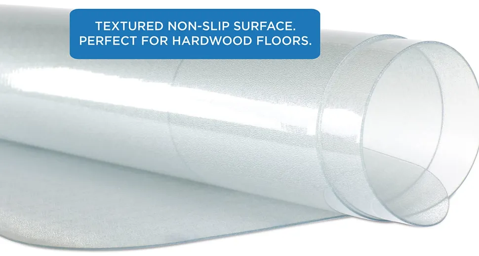 Mount-It! Plastic Desk Chair Mat For Hardwood Floor, 47” x 35.5”, Clear