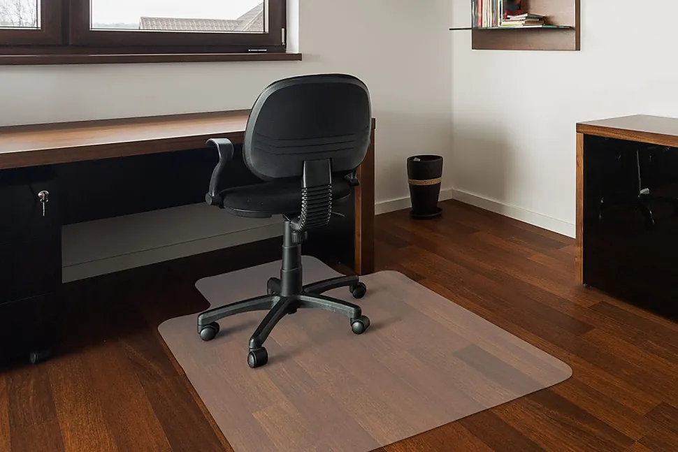 Mount-It! Plastic Desk Chair Mat For Hardwood Floor, 47” x 35.5”, Clear