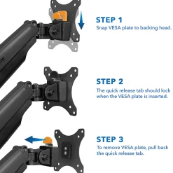 Mount-It! Replacement Monitor VESA Plate, Black