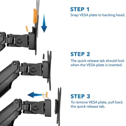 Mount-It! Replacement Monitor VESA Plate, Black
