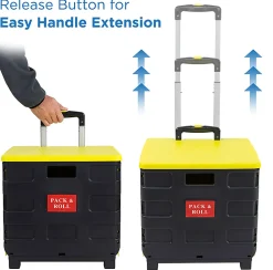Mount-It! Rolling Utility Cart, 55 Lb Capacity