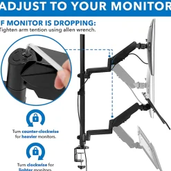 Mount-It! Single 32” Monitor Sit-Stand Desk Mount with Keyboard Tray, Black