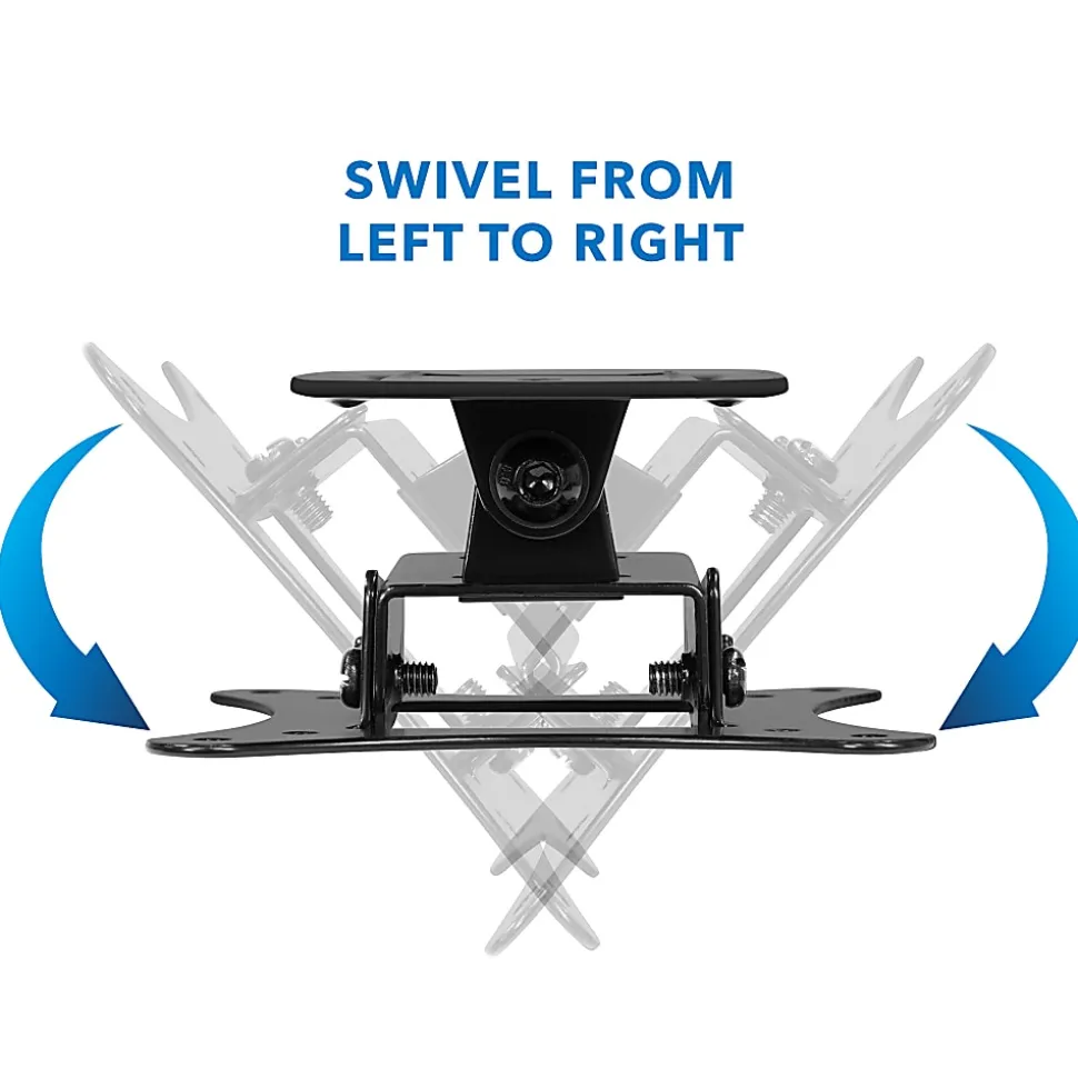 Mount-It! Single Stud Tilt And Swivel TV Wall Mount For Screens Up To 32", 2-3/4”H x 5”W x 6”D, Black