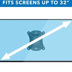 Mount-It! Single Stud Tilt And Swivel TV Wall Mount For Screens Up To 32
