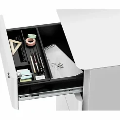 Mount-It! Slim 20"D Vertical 3-Drawer Rolling File Cabinet, White