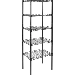 Mount-It! Stainless-Steel Adjustable Shelving Unit, 5-Tiers, 48-1/2