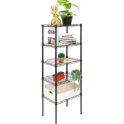 Mount-It! Stainless-Steel Adjustable Shelving Unit, 5-Tiers, 48-1/2