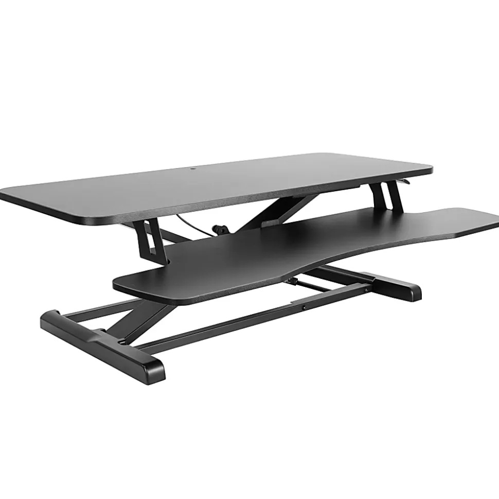 Mount-It! Standing Desk Converter With Adjustable Height, Black