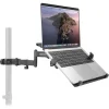 Mount-It! Steel Pole Mount 15.6" Laptop Holder, 6-1/2”H x 11-3/4”W x 13”D, Black/Silver