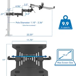 Mount-It! Steel Pole Mount 15.6