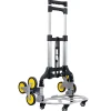 Mount-It! Steel Tri-Wheel Stair Climber Hand Truck, 42"H x 15-1/4"W x 17"D, Silver/Yellow/Black
