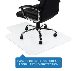 Mount-It! Studded Plastic Office Chair Floor Protector For Hardwood Floors, 35.5”W x 47”H, Clear