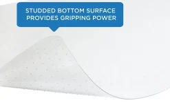 Mount-It! Studded Plastic Office Chair Floor Protector For Hardwood Floors, 35.5”W x 47”H, Clear