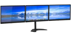 Mount-It! Triple Monitor Desk Stand, Black, MI-2789