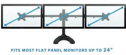 Mount-It! Triple Monitor Stand For 13"-24" Inch Computer Screens, MI-789