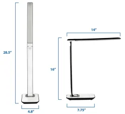 Mount-It! Turcom Relaxalight LED Desk Lamp, 28-1/2”H, White