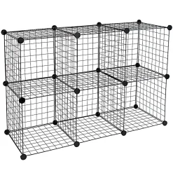 Mount-It! Work-It 6-Cube Wire Modular Storage Organizer, 14