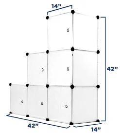 Mount-It! Work-It WI-40 Modular Cube Storage, Large Size, Black, Set Of 6 Cubes