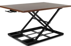 Mount-It! X-Lift 32"W Standing Desk Converter With Adjustable Height, Brown