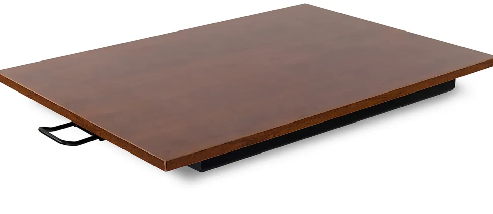 Mount-It! X-Lift 32"W Standing Desk Converter With Adjustable Height, Brown