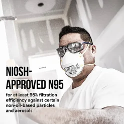 3M™ Performance N95 Drywall Sanding Respirators, White, Pack Of 20 Respirators, 8210D20-DC