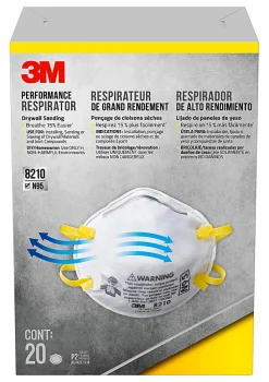 3M™ Performance N95 Drywall Sanding Respirators, White, Pack Of 20 Respirators, 8210D20-DC
