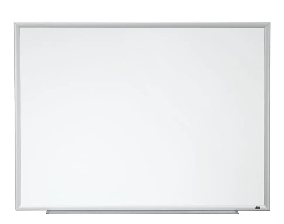 3M™ Porcelain Magnetic Dry-Erase Whiteboard, 36" x 48", Aluminum Frame With Silver Finish