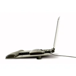 3M Precise™ Adjustable Platform For Keyboard And Mouse With Gel Wrist Rest, Black/Metallic Gray