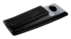 3M Precise™ Adjustable Platform For Keyboard And Mouse With Gel Wrist Rest, Black/Metallic Gray