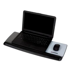 3M Precise™ Adjustable Platform For Keyboard And Mouse With Gel Wrist Rest, Black/Metallic Gray
