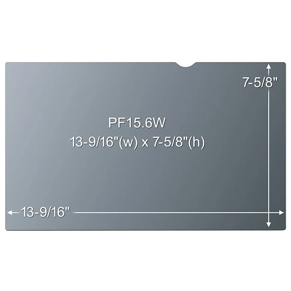 3M Privacy Filter for Laptops with 3M™ COMPLY™ Magnetic Flip Attach, 15.6" Full Screen, 16:9 Aspect Ratio, Reduces Blue Light, Anti-Glare