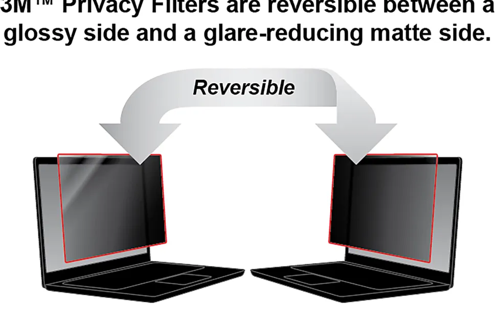 3M Privacy Filter for Laptops with 3M™ COMPLY™ Magnetic Flip Attach, 13.3" Full Screen, 16:9 Aspect Ratio, Reduces Blue Light, Anti-Glare