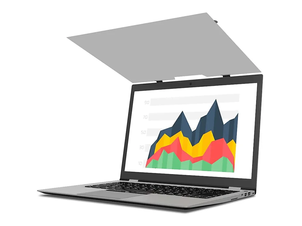 3M Privacy Filter for Laptops with 3M™ COMPLY™ Magnetic Flip Attach, 13.3" Full Screen, 16:9 Aspect Ratio, Reduces Blue Light, Anti-Glare