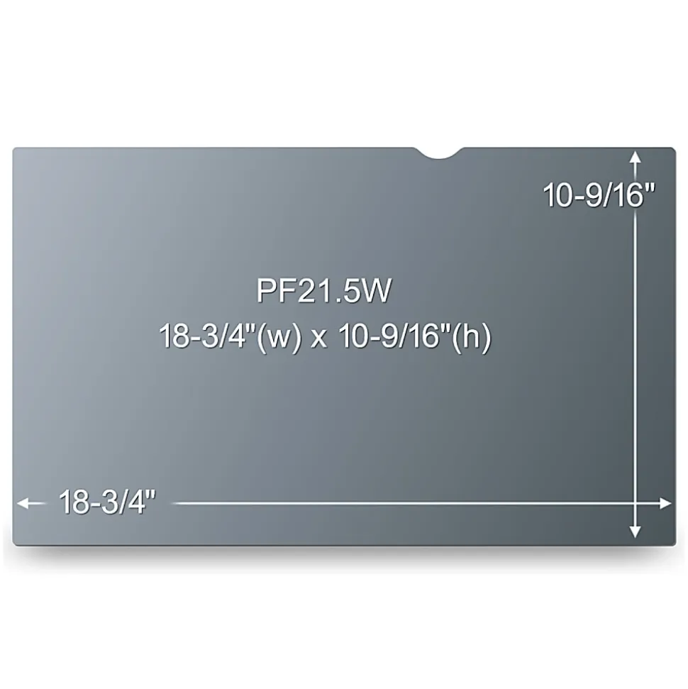3M™ Privacy Filter Screen for 21.5" Widescreen Monitors, 16:9 Aspect Ratio, Reduces Blue Light, Anti-Glare