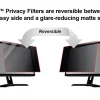 3M™ Privacy Filter Screen for 20" Widescreen Monitors, 16:9 Aspect Ratio, Reduces Blue Light, Anti-Glare