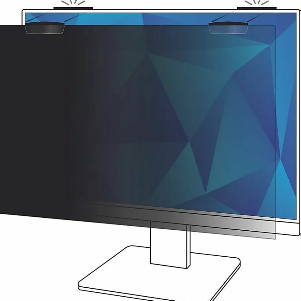 3M™ Privacy Filter Screen with COMPLY™ Magnetic Attach for 27" Full Screen Monitors, 16:9 Aspect Ratio, Reduces Blue Light, Anti-Glare
