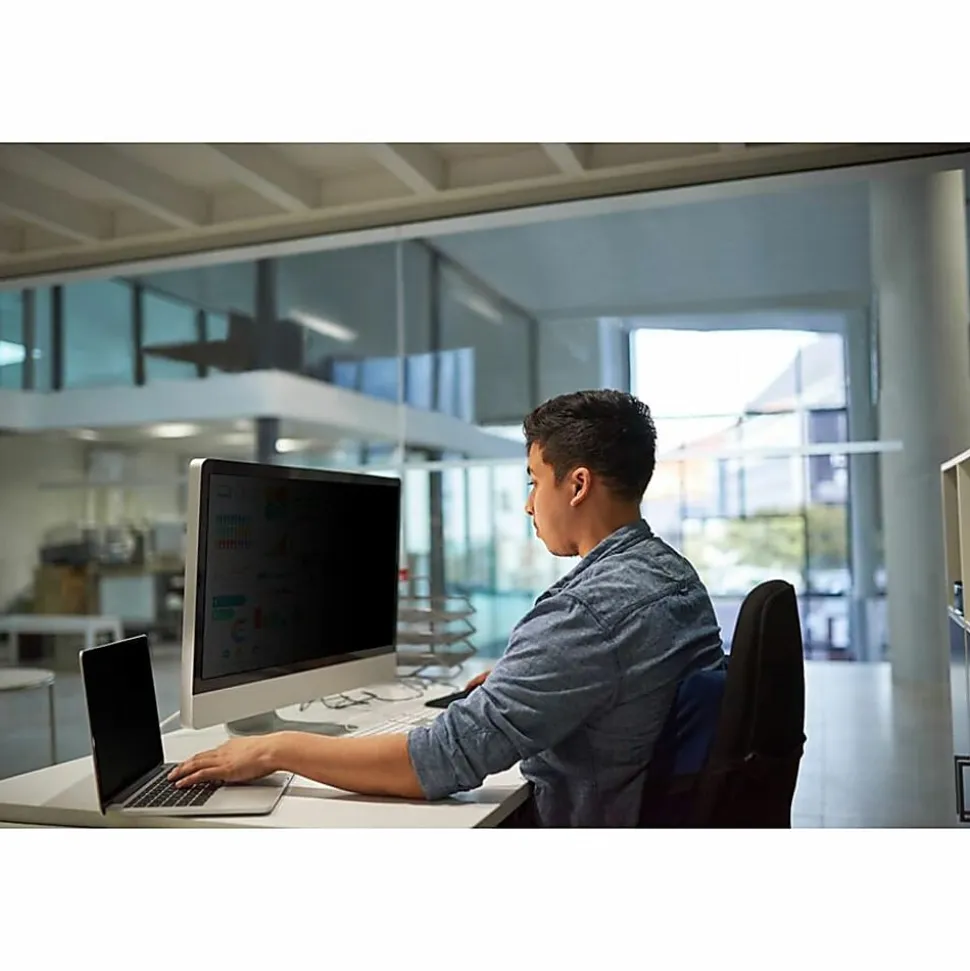 3M™ Privacy Filter Screen with COMPLY™ Magnetic Attach for 24" Full Screen Monitors, 16:10 Aspect Ratio, Reduces Blue Light, Anti-Glare