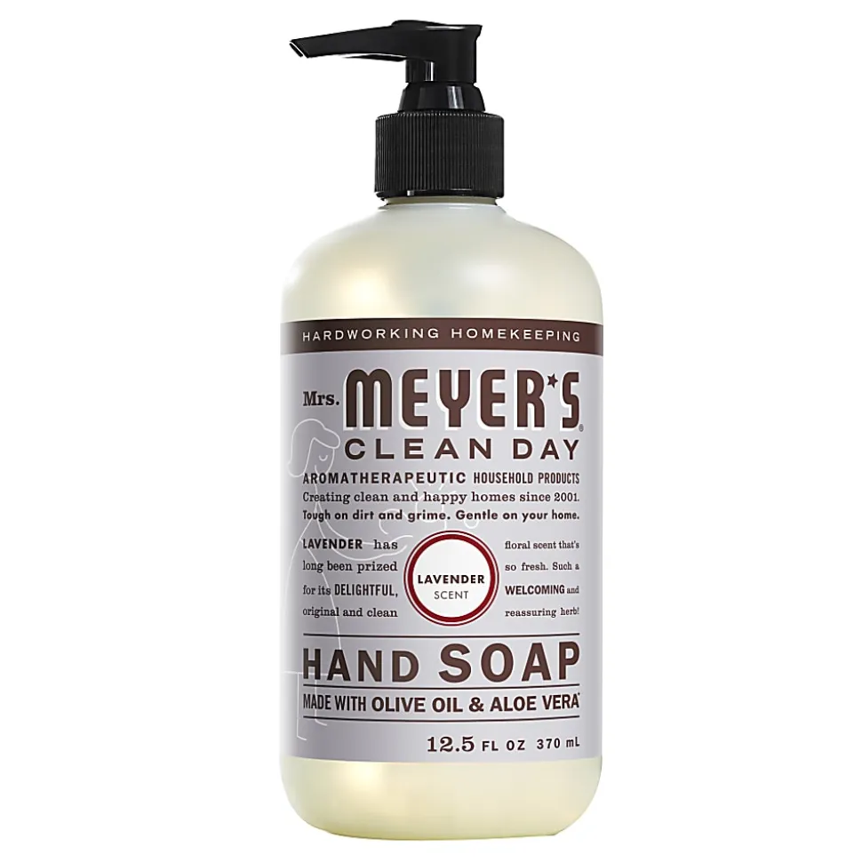 Mrs. Meyer's Clean Day Liquid Hand Soap, Lavender Scent, 12.5 Oz, Carton of 6 Bottles